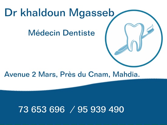 Dr khaldoun Mgasseb / Dentiste à Mahdia